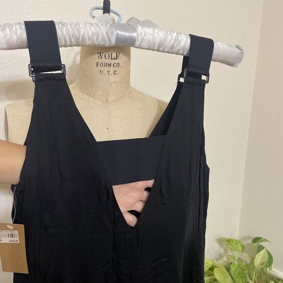 rachel roy, new with tags, black jumpsuit, size small, Wide Leg, V Neck - Picture 4 of 8